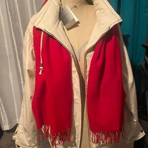 Isabel Marant designer, bomber jacket, heavy cotton size medium  ivory